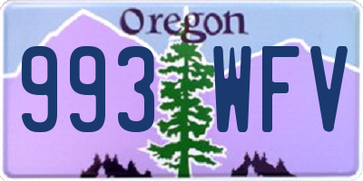 OR license plate 993WFV