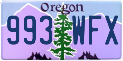 OR license plate 993WFX