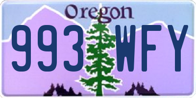 OR license plate 993WFY