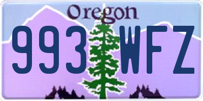 OR license plate 993WFZ