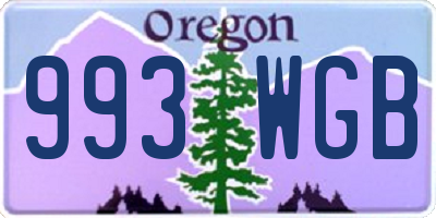 OR license plate 993WGB