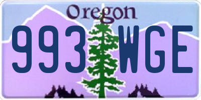 OR license plate 993WGE