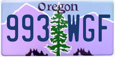 OR license plate 993WGF