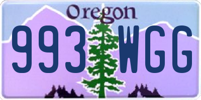 OR license plate 993WGG