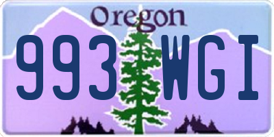 OR license plate 993WGI