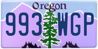 OR license plate 993WGP