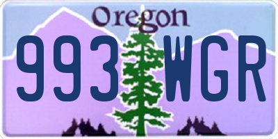OR license plate 993WGR