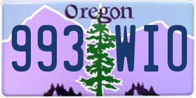 OR license plate 993WIO