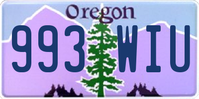 OR license plate 993WIU