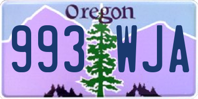 OR license plate 993WJA