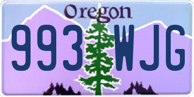 OR license plate 993WJG