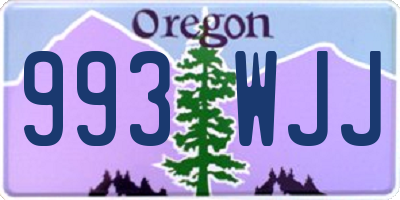 OR license plate 993WJJ