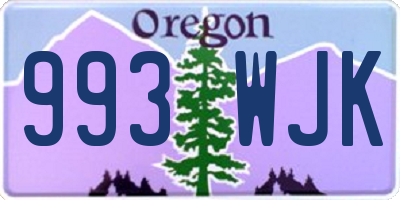 OR license plate 993WJK