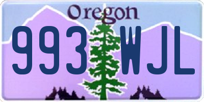 OR license plate 993WJL