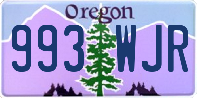 OR license plate 993WJR