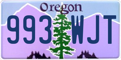 OR license plate 993WJT