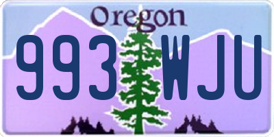 OR license plate 993WJU