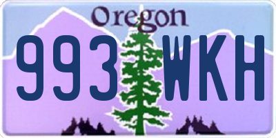 OR license plate 993WKH