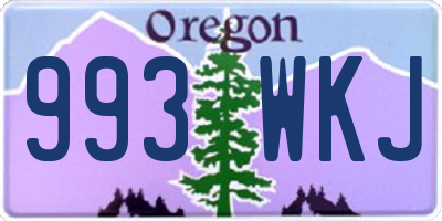 OR license plate 993WKJ