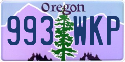 OR license plate 993WKP