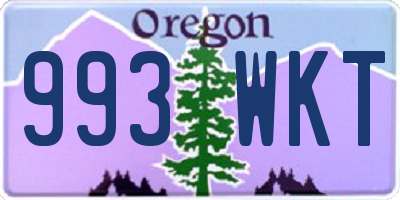 OR license plate 993WKT