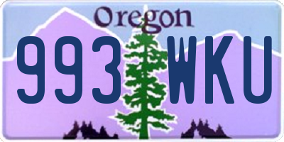 OR license plate 993WKU