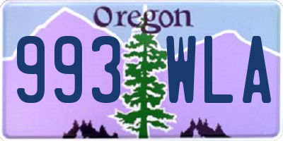 OR license plate 993WLA