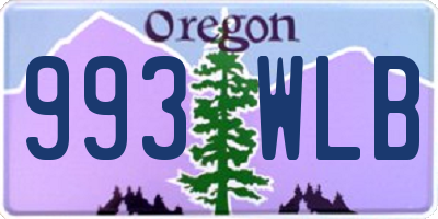 OR license plate 993WLB