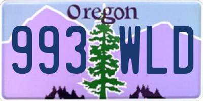 OR license plate 993WLD