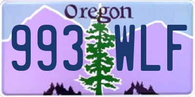 OR license plate 993WLF