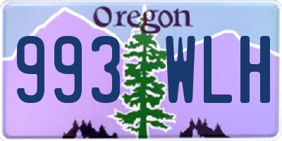 OR license plate 993WLH