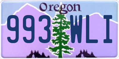 OR license plate 993WLI