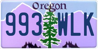 OR license plate 993WLK
