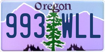 OR license plate 993WLL