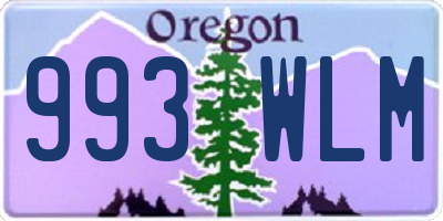 OR license plate 993WLM