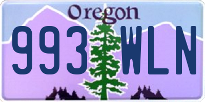 OR license plate 993WLN