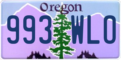 OR license plate 993WLO