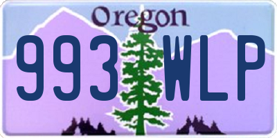 OR license plate 993WLP