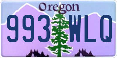 OR license plate 993WLQ