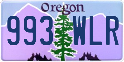 OR license plate 993WLR