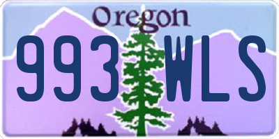 OR license plate 993WLS