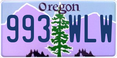 OR license plate 993WLW