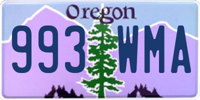 OR license plate 993WMA