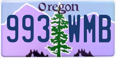 OR license plate 993WMB