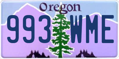 OR license plate 993WME