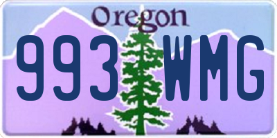 OR license plate 993WMG