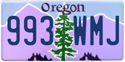 OR license plate 993WMJ