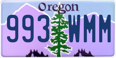 OR license plate 993WMM