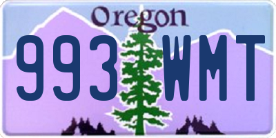 OR license plate 993WMT