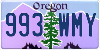 OR license plate 993WMY